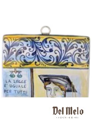 Mattone da parete in Ceramica di Castelli mestiere "L'AVVOCATO"