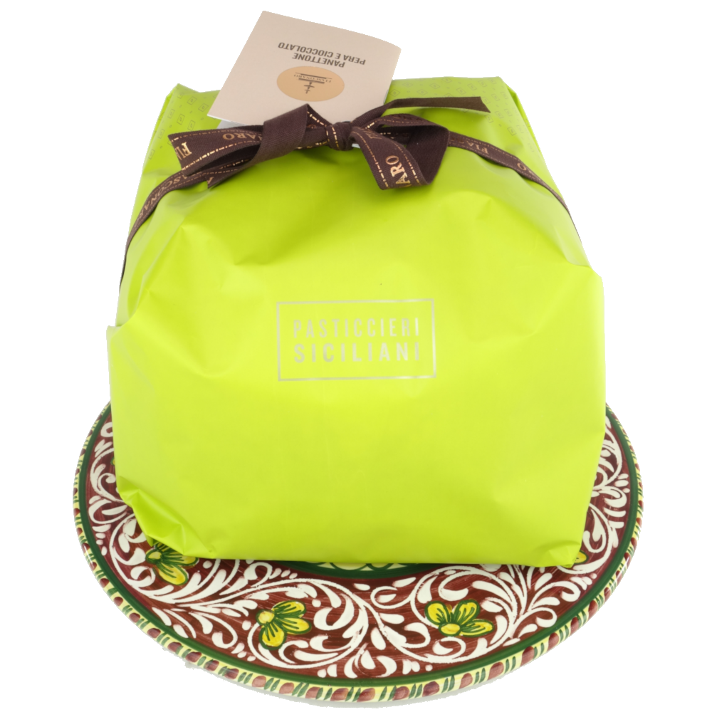 ceramica-castelli-piatto-panettone-pandoro-tortiera-natale-ornato-rosso-1113