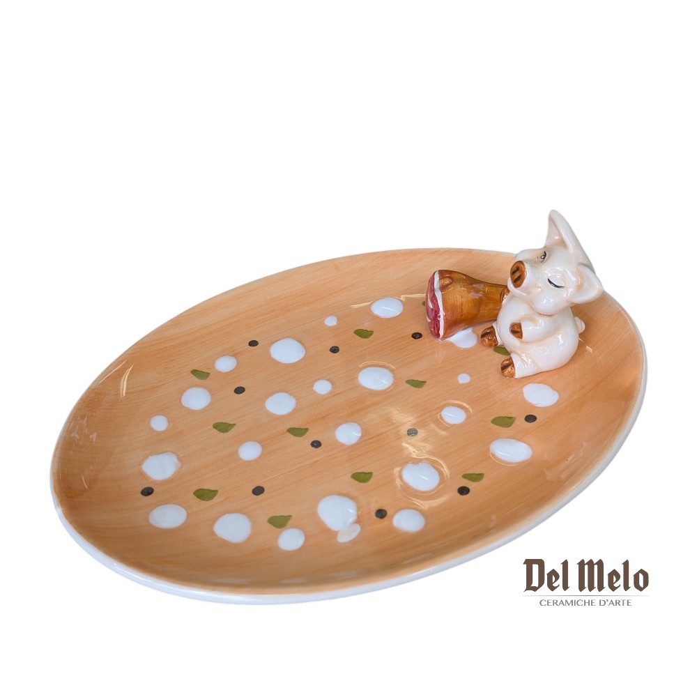 vassoio-piatto-salumi-maialini-796 Piatto da portata ovale linea salumi Piccolo
