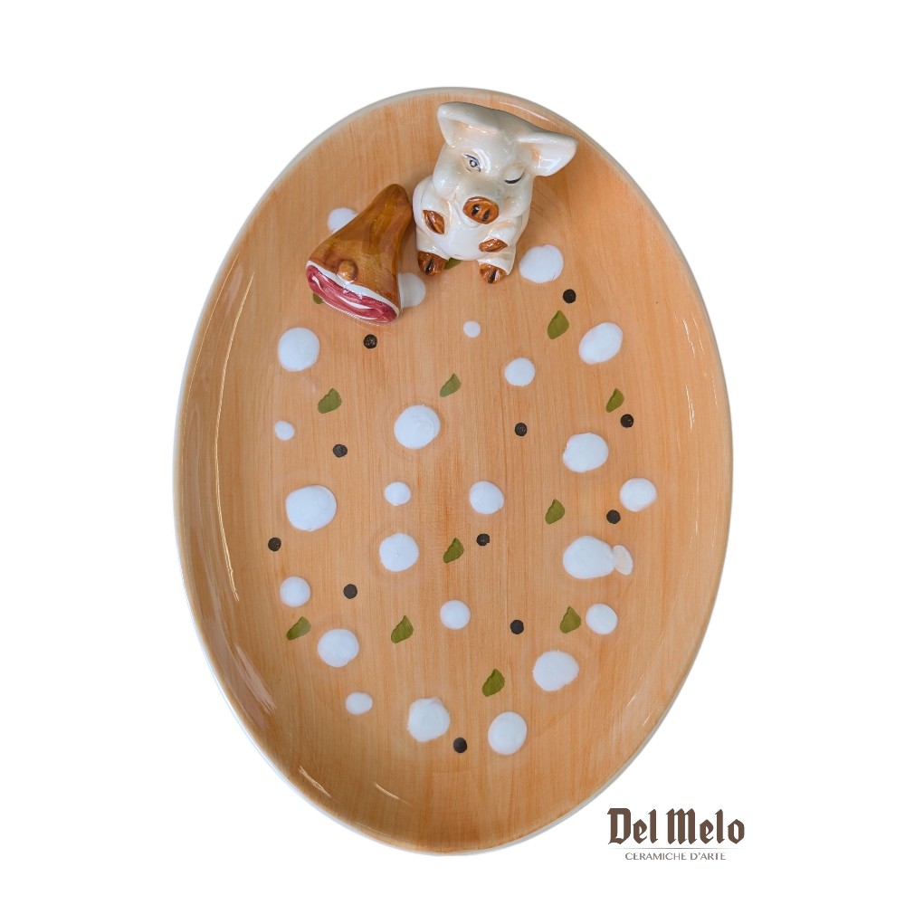 vassoio-piatto-salumi-maialini-797 Piatto da portata ovale linea salumi Piccolo