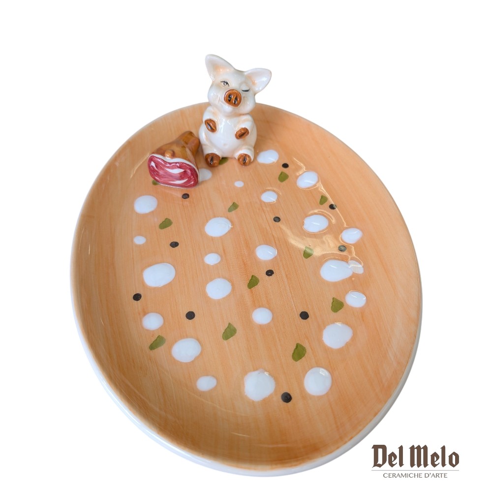 vassoio-piatto-salumi-maialini-798 Piatto da portata ovale linea salumi Piccolo